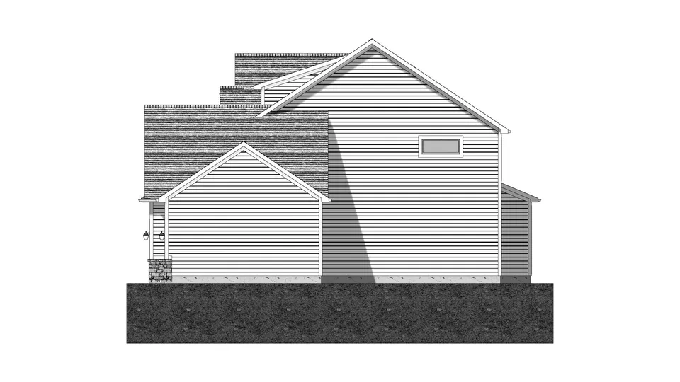 The Heritage house plan, exterior view 2